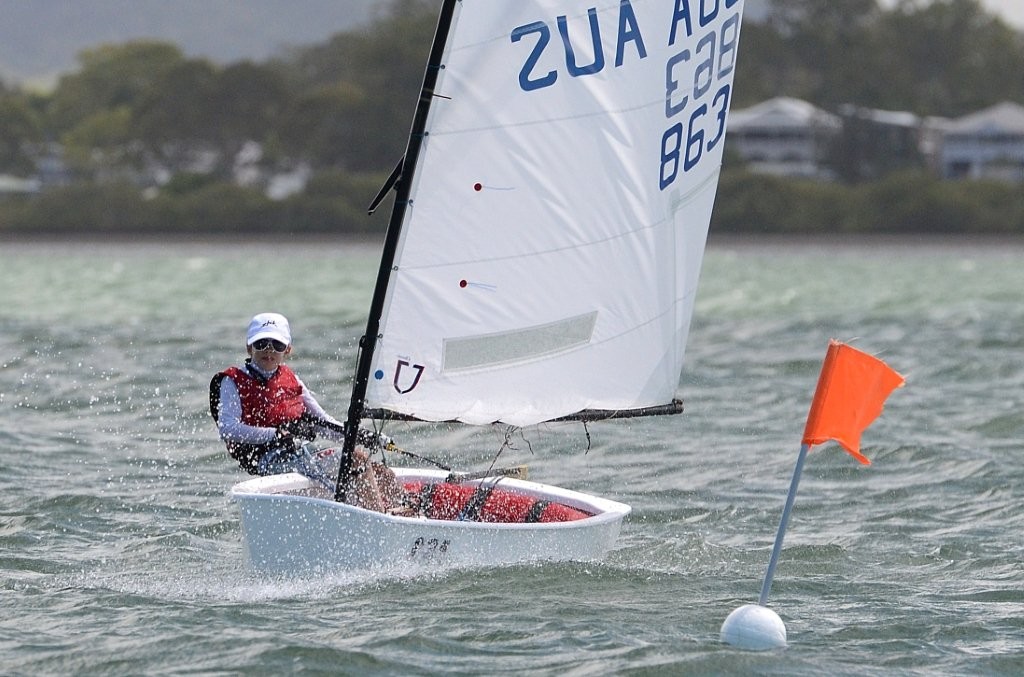 Green Fleet winner Shannon Dalton - Australian Optimist National Championships 2012 © Peta Bowden http://www.petaphotographics.com